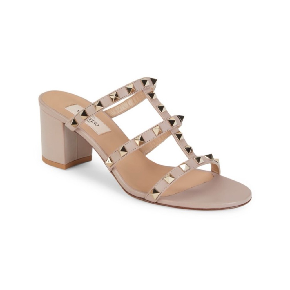 New VALENTINO GARAVANI
Rockstud Leather Block Heel Sandals - Picture 1 of 15
